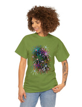 Multi-Colored Fireworks on a Super Comfy Cotton Tee.