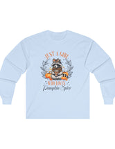 Just a Girl (or Raccoon) Who Loves Pumpkin Spice in an Ultra Cotton Long Sleeve Tee