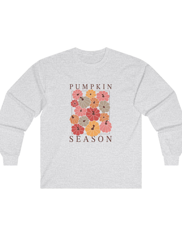 It's Pumpkin Season! in this Super Comfy Cotton Long Sleeve Tee