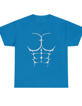 6-Pack Abs, Light Gray art on a Heavy Cotton Tee