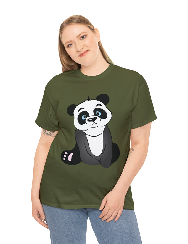 Panda in a super comfortable cotton t-shirt