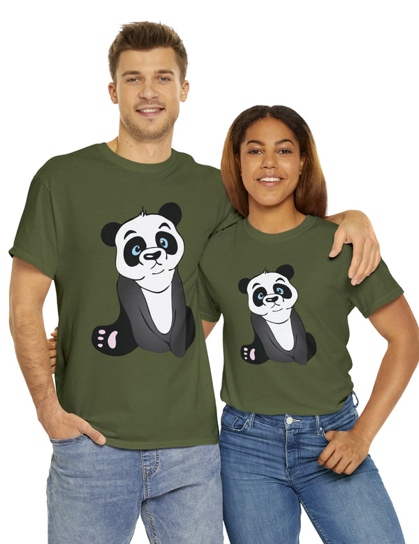 Panda in a super comfortable cotton t-shirt