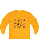 All Things Autumn in a Super Comfy Ultra Cotton Long Sleeve Tee