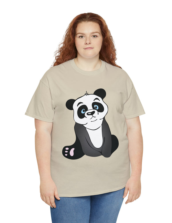 Panda in a super comfortable cotton t-shirt