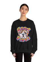 Good Vibes can be had in this Super Comfy Crewneck Sweatshirt