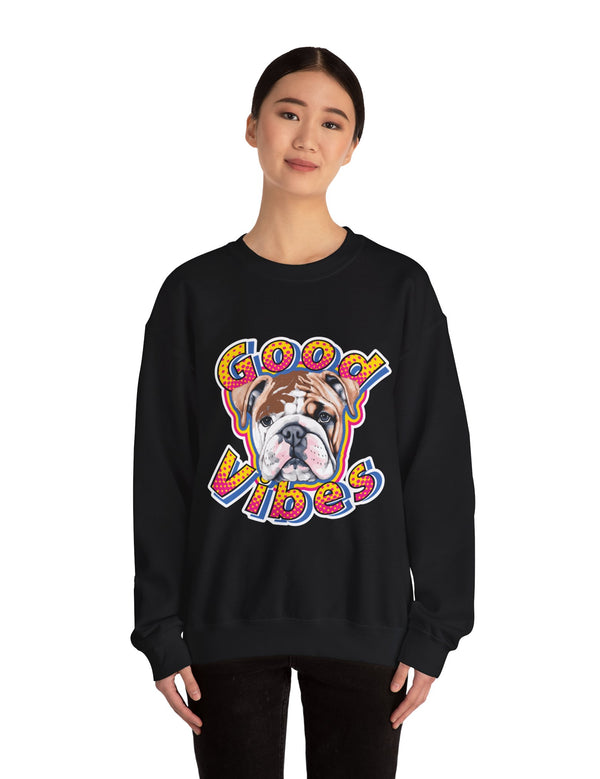 Good Vibes can be had in this Super Comfy Crewneck Sweatshirt