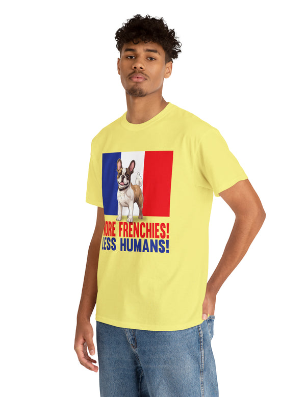 More Frenchies, Less Humans in this Heavy Cotton Tee