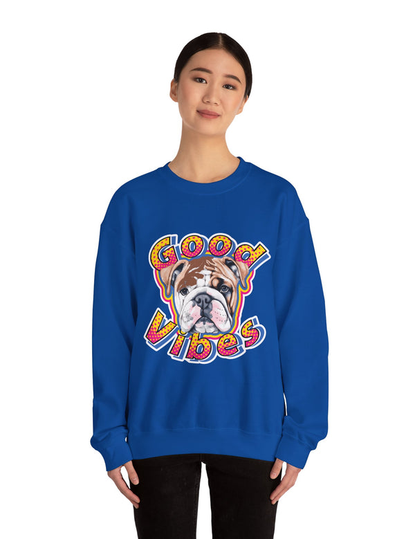 Good Vibes can be had in this Super Comfy Crewneck Sweatshirt