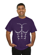 6-Pack Abs, Light Gray art on a Heavy Cotton Tee