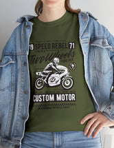 Motorcycle Speed Rebel - Two Wheels Forever - Vintage Retro T-Shirt for the Motorcycle or Biker in the family.