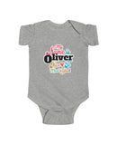 Oliver - "Hi, my name is Oliver..." in an Infant Fine Jersey Bodysuit
