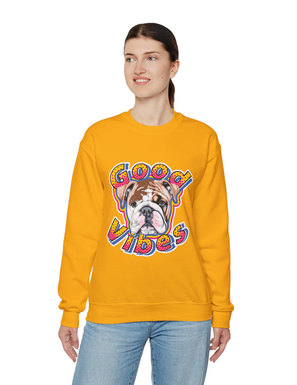 Good Vibes can be had in this Super Comfy Crewneck Sweatshirt