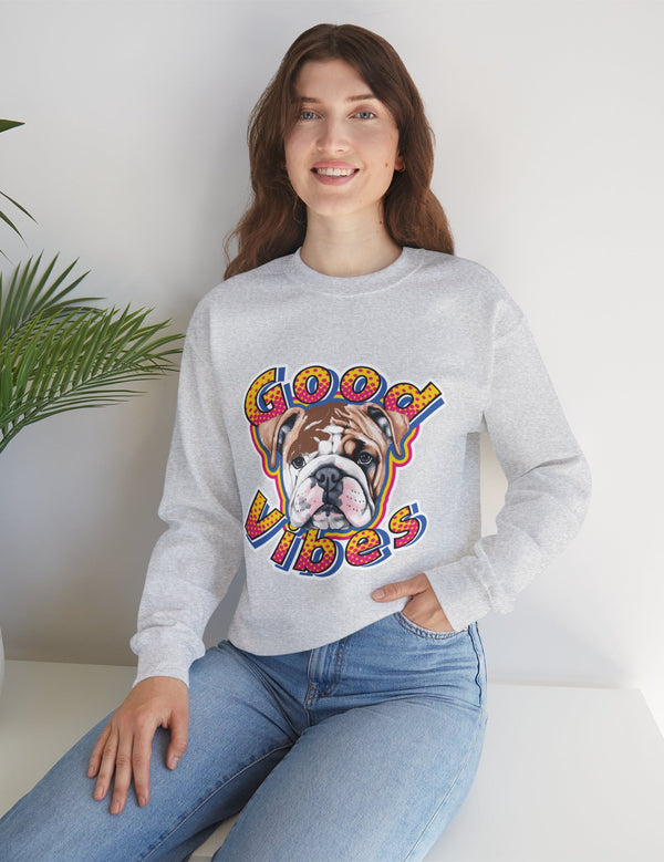 Good Vibes can be had in this Super Comfy Crewneck Sweatshirt