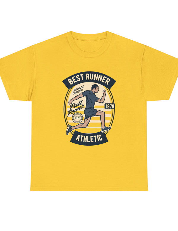 Vintage 1979 Style Best Runner and World Champion Sprinter in a super comfy tee.