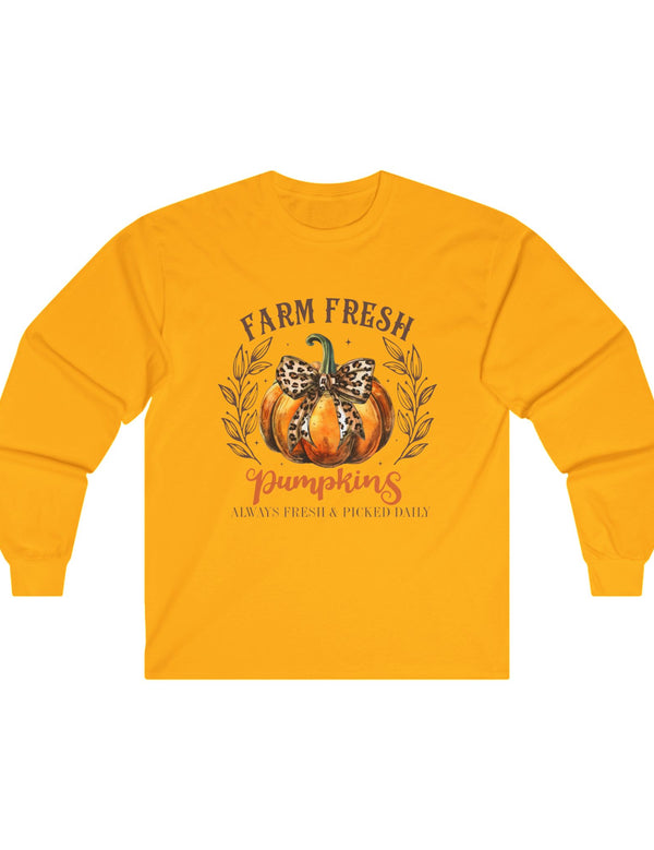 Farm Fresh Pumpkins in an Ultra Cotton Long Sleeve Tee