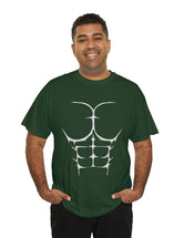 6-Pack Abs, Light Gray art on a Heavy Cotton Tee