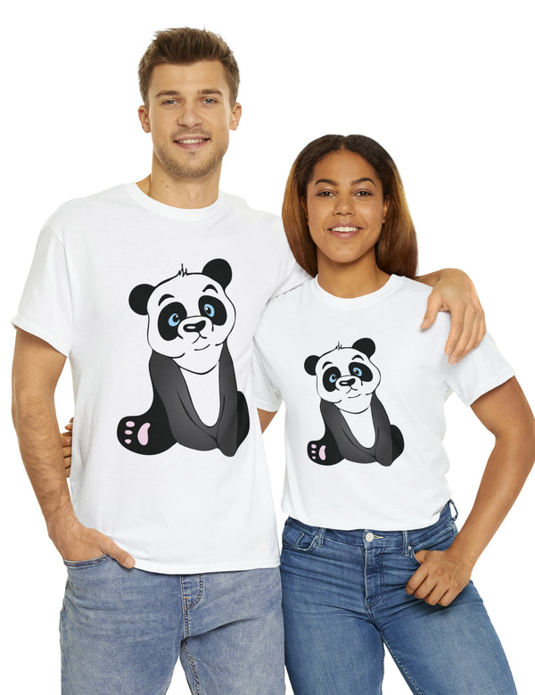 Panda in a super comfortable cotton t-shirt