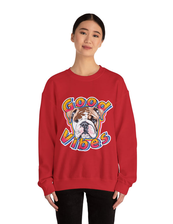 Good Vibes can be had in this Super Comfy Crewneck Sweatshirt