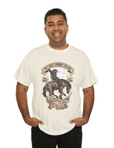 Wild West Cowboy on a bucking horse. Western Cowboy Rodeo Scene on wild horse.