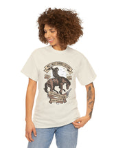 Wild West Cowboy on a bucking horse. Western Cowboy Rodeo Scene on wild horse.