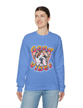 Good Vibes can be had in this Super Comfy Crewneck Sweatshirt