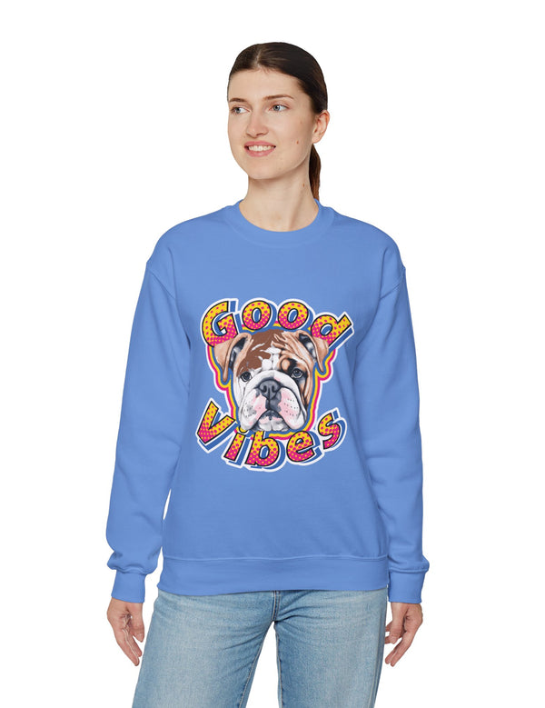 Good Vibes can be had in this Super Comfy Crewneck Sweatshirt