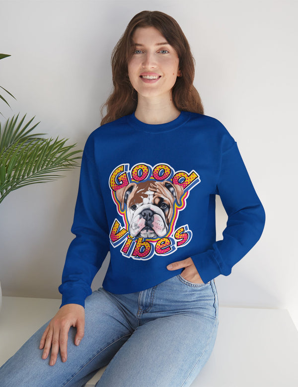 Good Vibes can be had in this Super Comfy Crewneck Sweatshirt