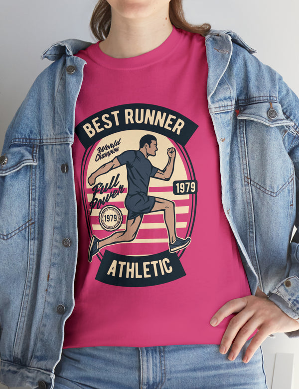 Vintage 1979 Style Best Runner and World Champion Sprinter in a super comfy tee.