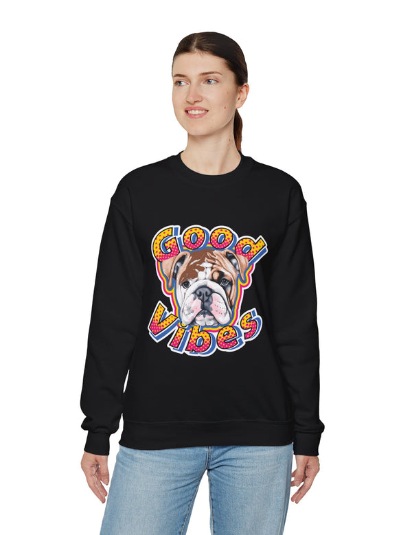 Good Vibes can be had in this Super Comfy Crewneck Sweatshirt