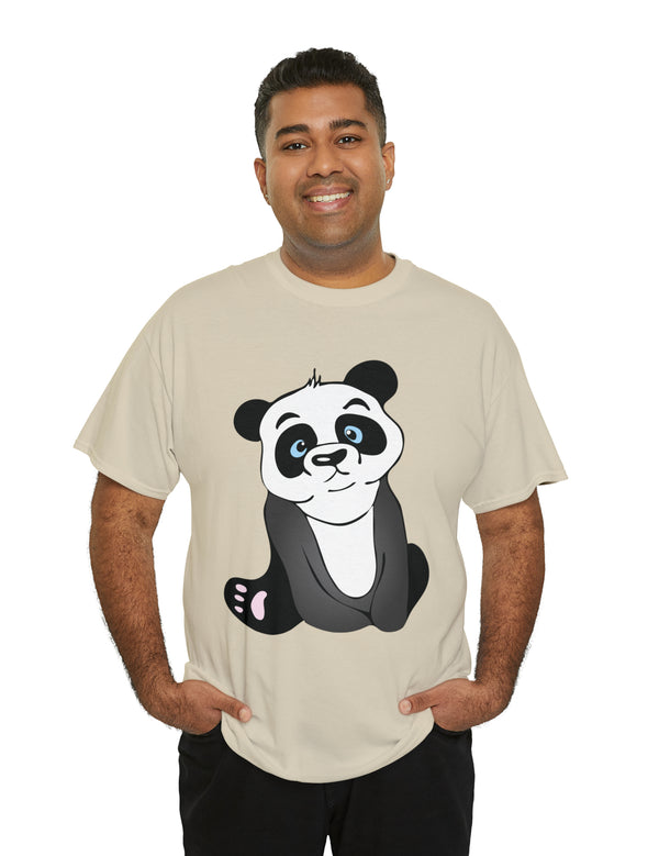 Panda in a super comfortable cotton t-shirt