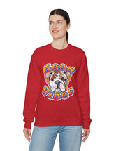 Good Vibes can be had in this Super Comfy Crewneck Sweatshirt