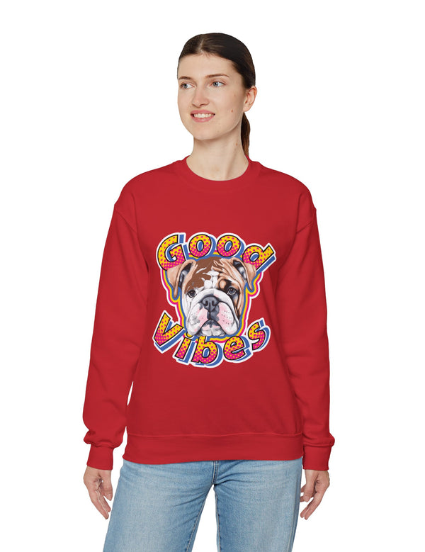 Good Vibes can be had in this Super Comfy Crewneck Sweatshirt