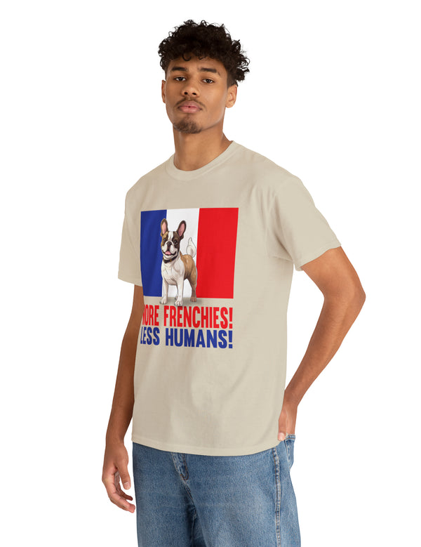 More Frenchies, Less Humans in this Heavy Cotton Tee