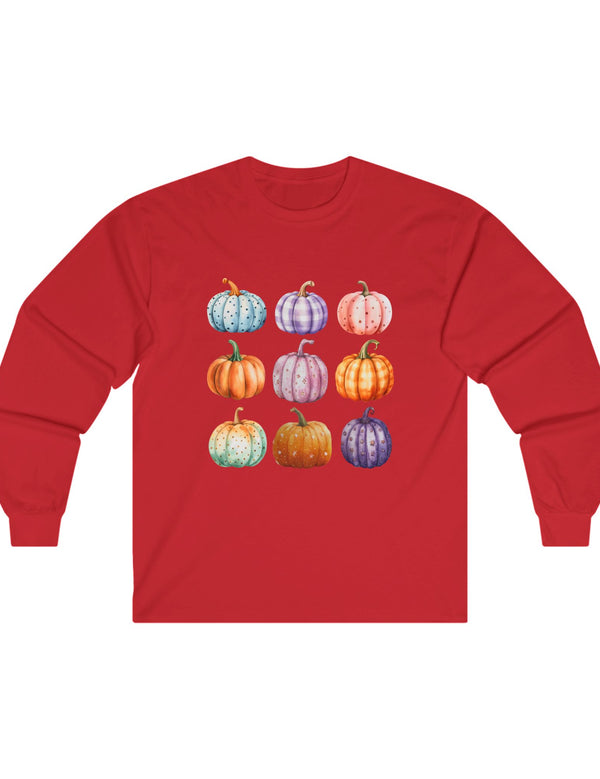 A Variety of Pumpkins in this Ultra Cotton Long Sleeve Tee