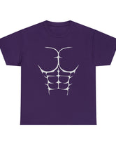 6-Pack Abs, Light Gray art on a Heavy Cotton Tee