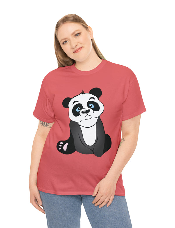 Panda in a super comfortable cotton t-shirt