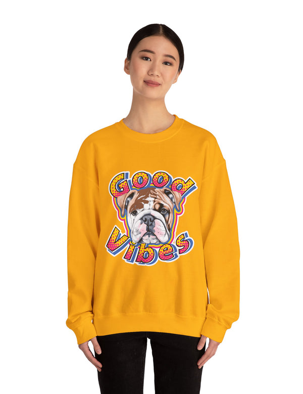 Good Vibes can be had in this Super Comfy Crewneck Sweatshirt