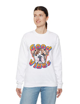 Good Vibes can be had in this Super Comfy Crewneck Sweatshirt