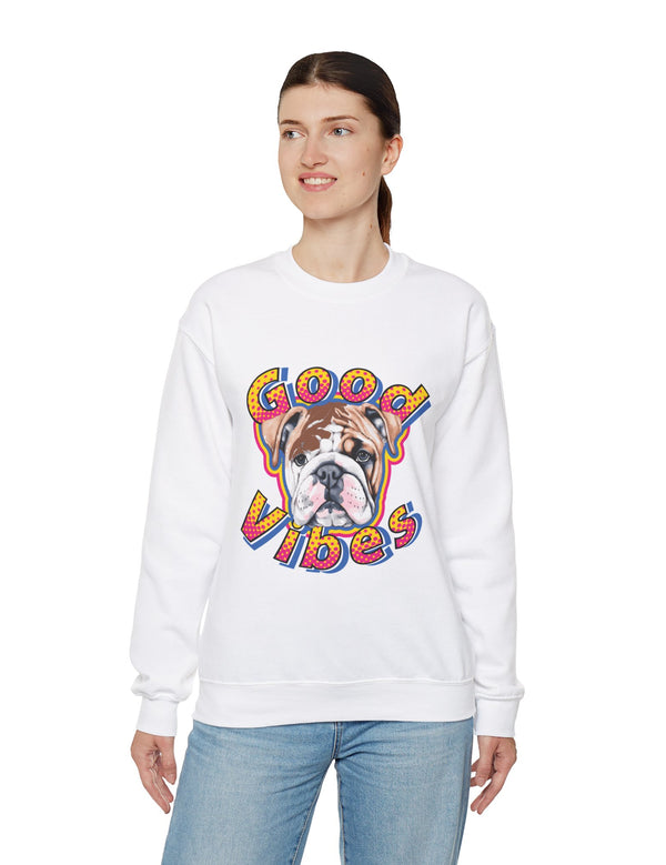 Good Vibes can be had in this Super Comfy Crewneck Sweatshirt