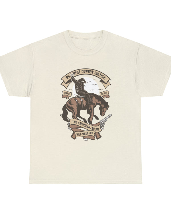 Wild West Cowboy on a bucking horse. Western Cowboy Rodeo Scene on wild horse.