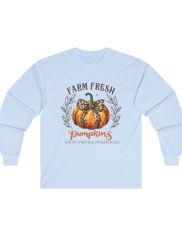 Farm Fresh Pumpkins in an Ultra Cotton Long Sleeve Tee