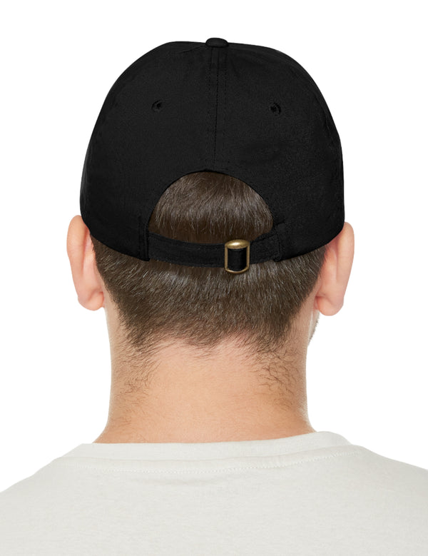 Dad Hat with Leather Patch (Rectangle) - Ozburn Electrical Contractors - Covington, Georgia, USA