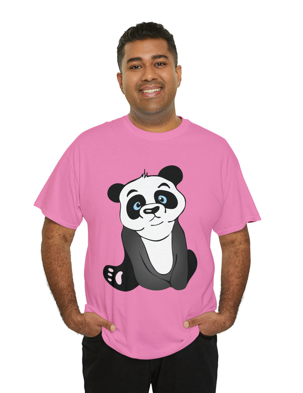 Panda in a super comfortable cotton t-shirt