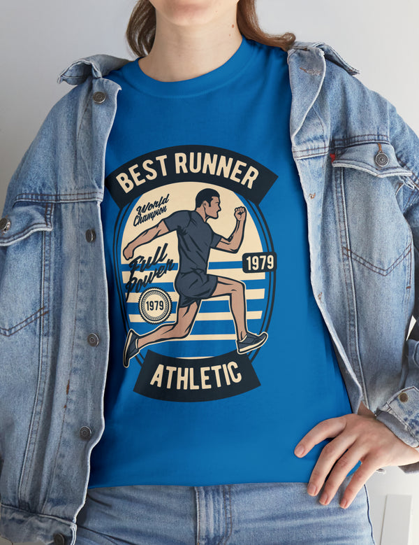 Vintage 1979 Style Best Runner and World Champion Sprinter in a super comfy tee.