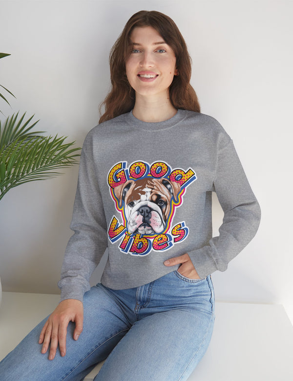 Good Vibes can be had in this Super Comfy Crewneck Sweatshirt