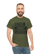 Decide, Commit, Succeed - Black Text