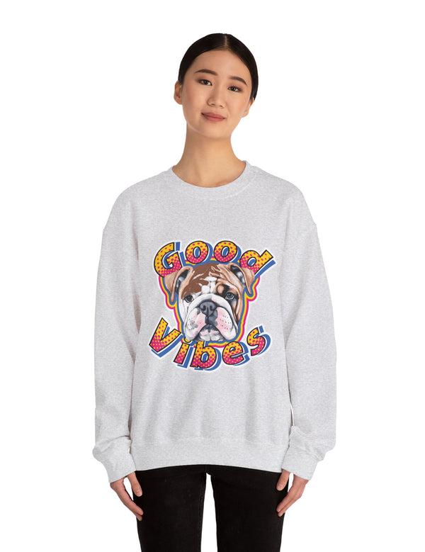 Good Vibes can be had in this Super Comfy Crewneck Sweatshirt