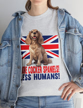 More Cocker Spaniels! British UK Flag in this great looking cotton tee