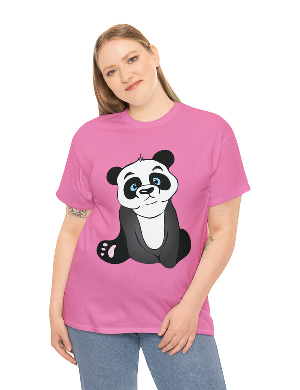 Panda in a super comfortable cotton t-shirt