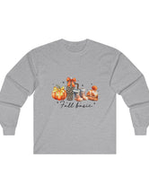 Fall Basics include Pumpkins, Hot Cocoa, Boots, and more in this Ultra Cotton Long Sleeve Tee